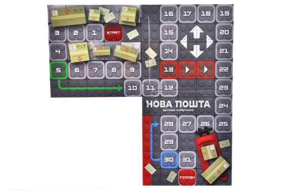 Конструктор блочний QB300-107 "Block&Steps: НОВА ПОШТА. Поштомат Майбутнього" + ходилка і гра 3в1, 42дет. qbee | Зображення 5
