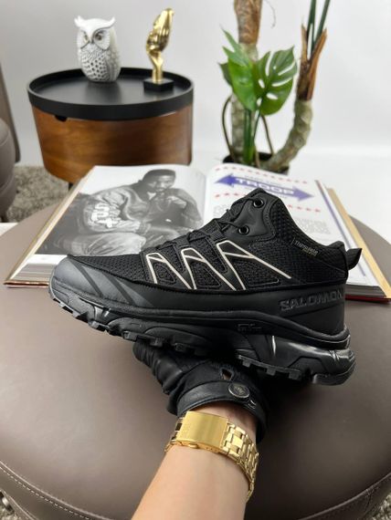 Мужские зимние кроссовки  Salomon XT-6 Black Beig Fur, Вьетнам 44 28 | Зображення 4