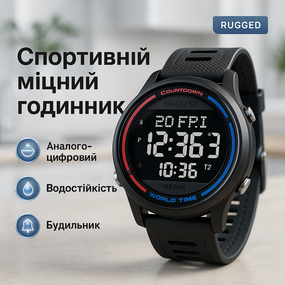 Спортивний водонепроникний годинник SKMEI, Годинник військової тематики Сучасний військовий JP-45