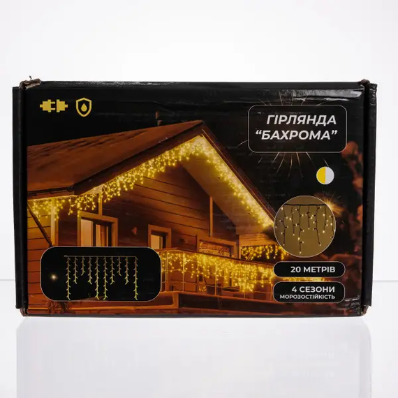 Вулична гірлянда Бахрома 20 м 335 LED чорний провід Жовтий 20MBY | Зображення 5