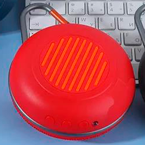 Портативная Bluetooth колонка TG648 с функцией громкой связи, радио, карабин, красная | Зображення 1