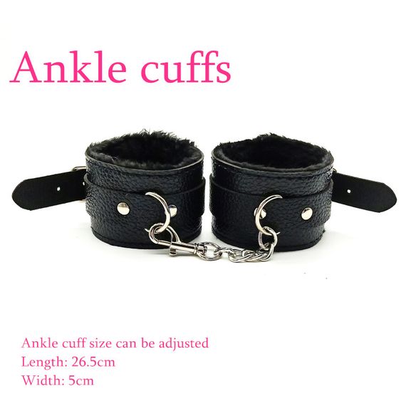 БДСМ набір чорний "Night fetish", наручники, окови, нашийник, повідець, маска, кляп, мотузка, плеч, скотч sexstyle | Зображення 6