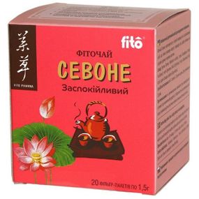Комплекс для профілактики нервової системи Fito Pharma Севоне, чай, фільтр-пакети 1,5 г 20 пакетів
