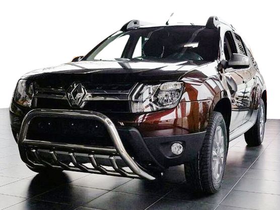 Кенгурятник без надписи WT003 (нерж.) для Dacia Duster 2008-2018 гг