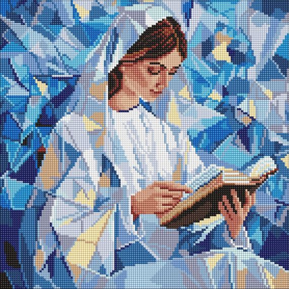 Алмазная мозаика "Тихое чтиво" AMO8231, 40х40 см