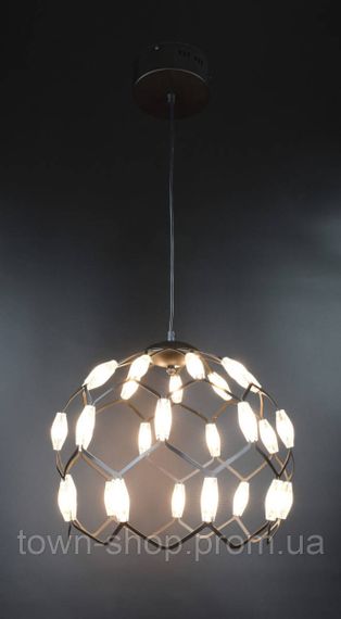 Люстра потолочная LED D1288/400-bk Черный 42-200х40х40 см. | Зображення 3
