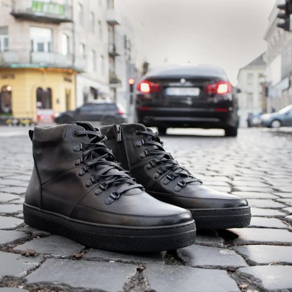 Зимние кеды из натуральной кожи 46 размер, большие размеры 47 | Зображення 1