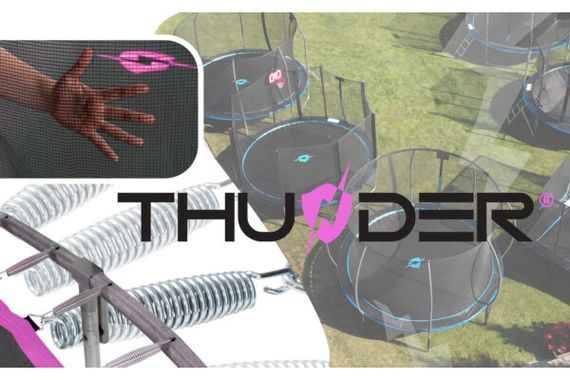 Батут із внутрішньою сіткою THUNDER OUTSIDE PRO 10FT 305 см Black/Pink | Зображення 4