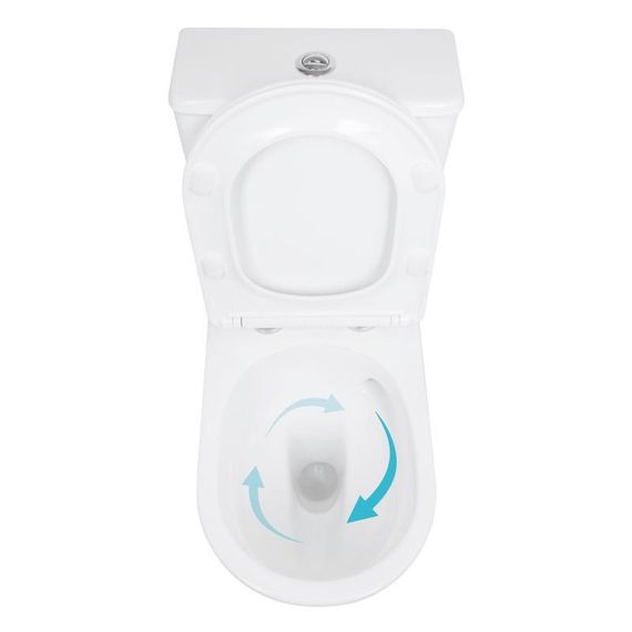 Унітаз підлоговий Qtap Leo Ultra Quiet 620×355×790 мм з сидінням Soft-close, White QTLEO27W49261 | Зображення 5
