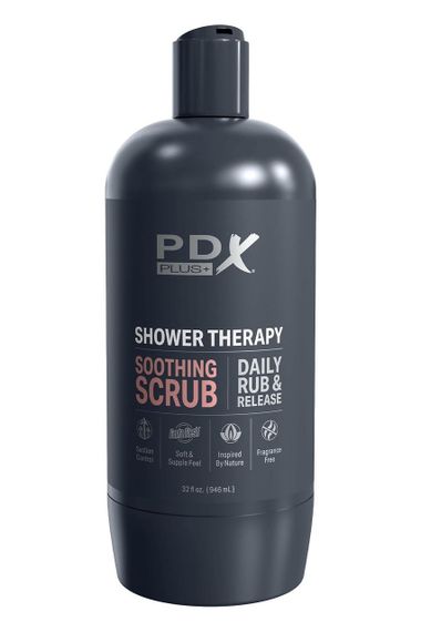 Мастурбатор у колбі Pipedream PDX Plus Shower Therapy чорний, 28.5 см Sex Aura | Зображення 5