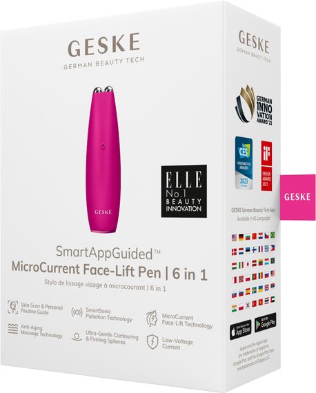 Мікрострумова ручка для підтяжки шкіри обличчя GESKE MicroCurrent Face-Lift Pen 6в1 magenta | Зображення 7