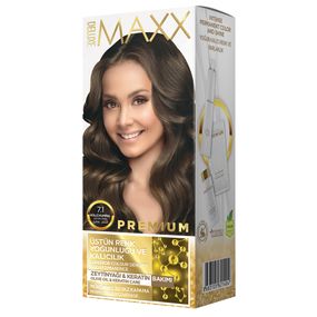 Краска MAXX Deluxe для волос 7.1 Пепелисто-русый 50 мл+50 мл+10 мл