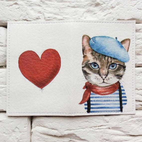Обкладинка для ID-паспорту на 4 картки Cat | Зображення 1