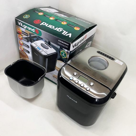 Хлебопечка для багетов ViLgrand VBM6091 600 Вт, 19 програм, Хлебопечка с удобной панелью управления TI-42 | Зображення 6