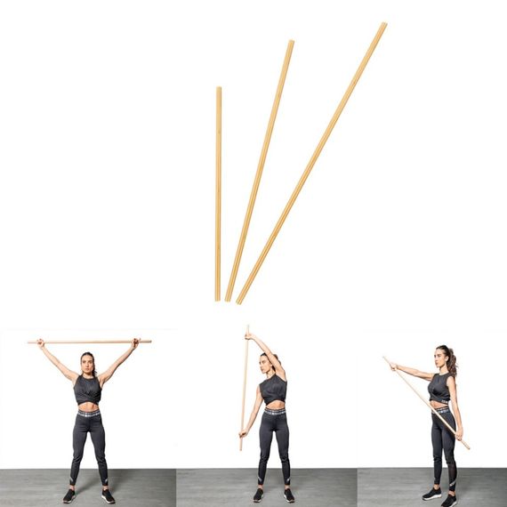 Гимнастическая палка (бодибар) Wood Bar NE-GM-001-120, 120 см | Зображення 1