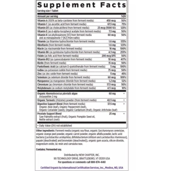 Вітамінно-мінеральний комплекс New Chapter 55+ Every Man's One Daily Multi 48 Tabs NC0384 | Зображення 1