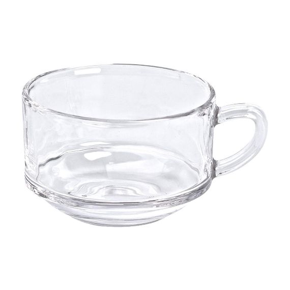 Набор чашек 6 шт для чая и кофе по 270 мл кружки стеклянные прозрачные HP-YH-69 | Зображення 1