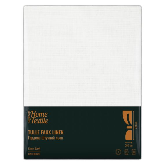 Гардина Ardesto 300х270см, искусственный лен, 100% полиэстер, белый (ART1080WH) | Зображення 1