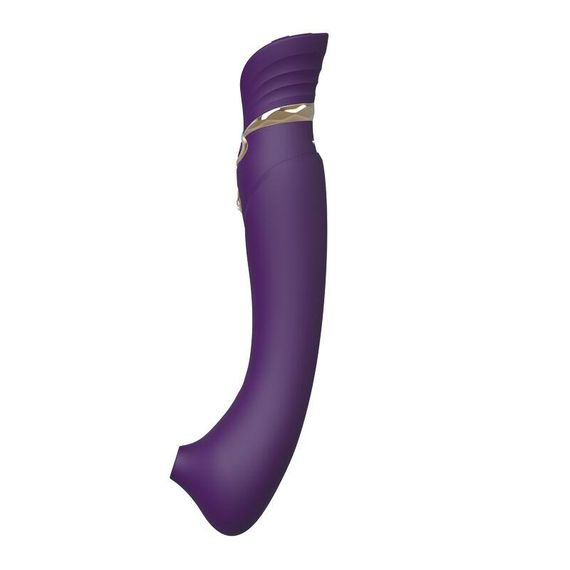 Смартвібратор 3в1 Zalo — Queen Twilight Purple, пульсівна перлина та вакуум, кристал Swarovski Sex Aura | Зображення 8