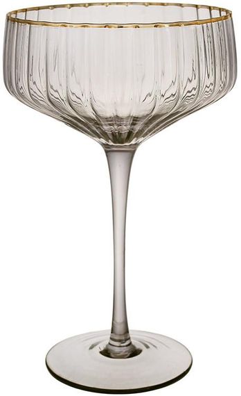 Келихи "Gatsby" 6 келихів 350мл для шампанського та коктейлів, димчасто-сірі